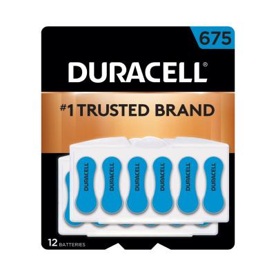 Duracell?? Button Cell Battery, Hearing Aid, #675, 12PK, DA675B12ZMR0