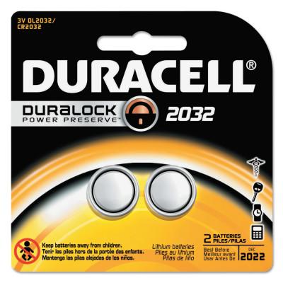 Duracell?? Lithium Battery, Coin Cell, 3V, 2032, 2/PK, DL2032B2PK