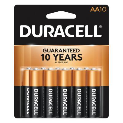 Duracell?? CopperTop Alkaline Battery, 1.5V, AA, 10/PK, MN1500B10Z