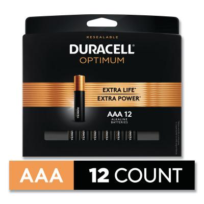 Duracell?? Optimum Alkaline Battery, AAA, 12/PK, OPT2400B12PRT