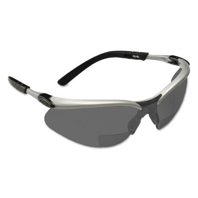 3M™ BX Safety Eyewear, Gray +2.5 Diopter Polycarbonate Hard Coat Lenses, Silver/Blk, 11379-00000-20