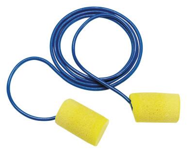 3M™ E-A-R Classic Foam Earplugs, Polyurethane, Yellow, Corded, 311-1110