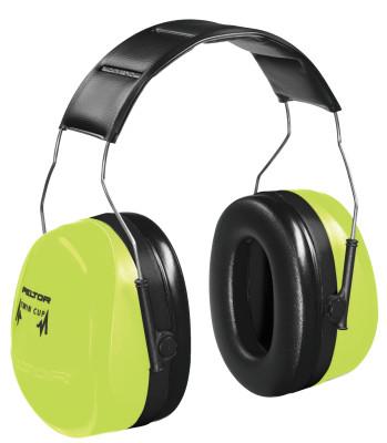 3M™ PELTOR™ Optime™ 105 Earmuff, 30 dB NRR, Hi-Viz Green, Over the Head, H10AHV