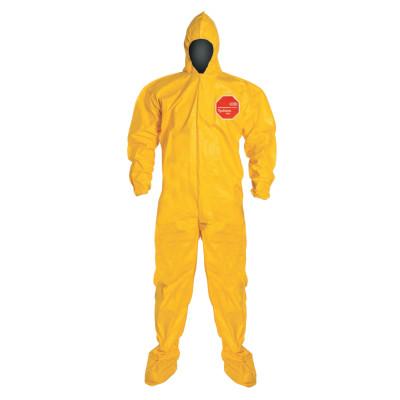 DuPont™ YELLOW TYCHEM QC COVERALL ZIP FRONT ATT SOCKS LA, QC122B-L