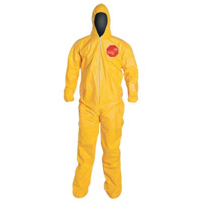DuPont™ Tychem 2000 Coveralls with Attached Hood and Socks, 3X-Large, Yellow, QC122S-3XL
