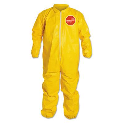 DuPont™ Tychem QC Coveralls with Elastic Wrists and Ankles, X-Large, Yellow, QC125S-XL