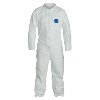 DuPont™ Tyvek® 400 Collared Coveralls w/Open Wrists/Ankles, Serged Seams, White, Large, TY120S-L