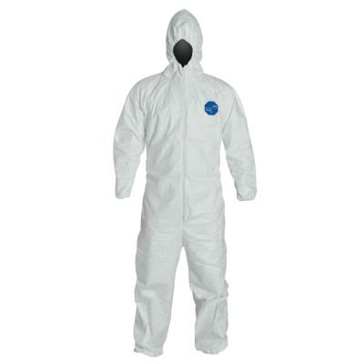 DuPont™ Tyvek® 400 Hooded Coveralls w/Elastic Wrists/Ankles, Vend Pack, White, X-Large, TY127SWHXL0025VP