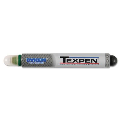 ITW Pro Brands TEXPEN® Industrial Steel Ball Tip Paint Marker, Green, 3/32 in, Medium, 16043