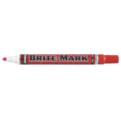 ITW Pro Brands BRITE-MARK® Medium Paint Marker, Red, Medium, Bullet, Acrylic, 84006