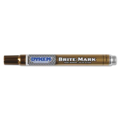 ITW Pro Brands BRITE-MARK® Medium Paint Marker, Gold, Medium, Bullet, Acrylic, 84051