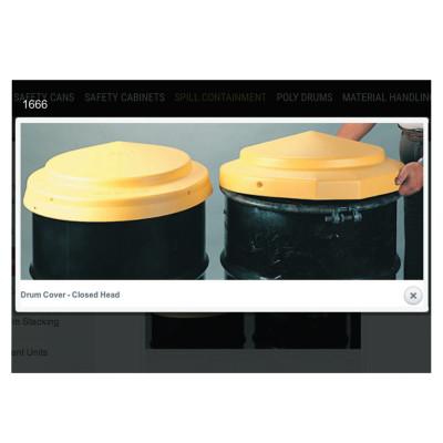 Eagle Mfg Closed Head Drum Cover, High Density Polyethylene (HDPE), 23 in Dia., 1666