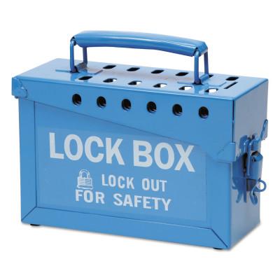 Brady® Lock Box, 9 in L x 6 in H x 3 1/2 in W, Blue, 45190