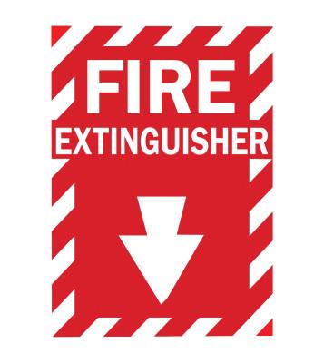 Brady® Health & Safety Signs, FIRE EXTINGUISHER, Fiberglass, 69074