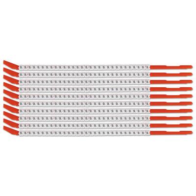 Brady® Clip Sleeve Wire Markers, 3 in x 8.4 in, "9", Black on White, SCN10-9
