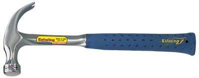 Estwing Claw Hammer, Steel Head, Straight Steel Handle, 11 in, 3/4 lb, E3-12C
