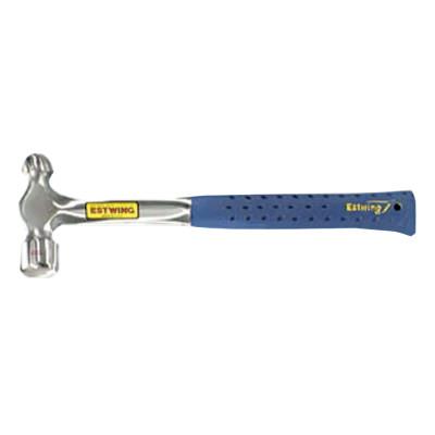 Estwing Ball Pein Hammer, Straight Blue Shock Reduction Grip?? Handle, 13-1/4 in Overall L, 16 oz Steel Head, E3-16BP
