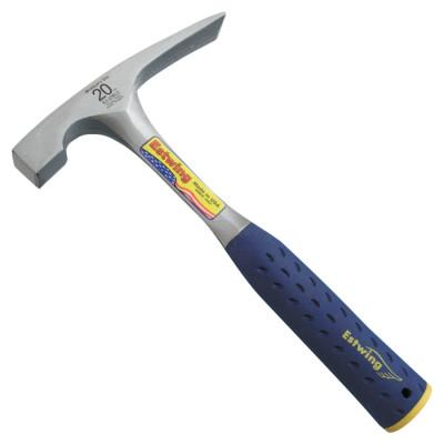 Estwing Bricklayer or Mason's Hammers, 20 oz, 11 in, Steel Handle, E3-20BLC