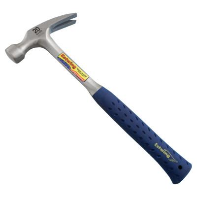 Estwing Ripping Claw Hammer, Steel Head, Straight Nylon/Steel Handle, 13.75 in Overall L, 20 oz Head Wt, E3-20S