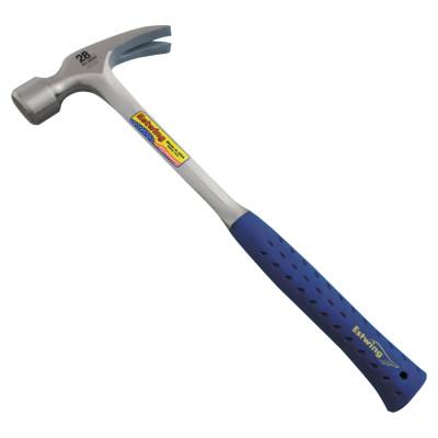Estwing Framing Hammer, Steel Head, Straight Nylon/Steel Handle, 16 in Overall L, 28 oz Head Wt, E3-28SM