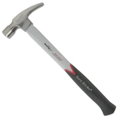 Estwing Sure Strike Rip Claw Hammer, Forged Steel Head, Cushion Fiberglass Handle, 13 in, MRF16S