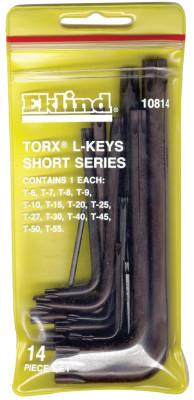 Eklind?? Tool 14-PC SHORT ARM TORX L-KEY SET W/POUCH, 10814
