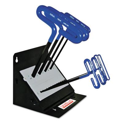 Eklind® Tool Cushion Grip Hex T-Key Sets, 8 per stand, Hex Tip, Metric, 9 in Handle, 56198