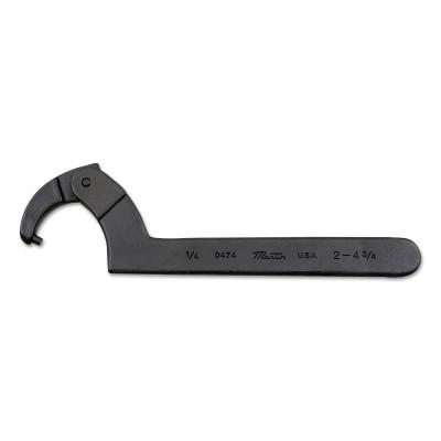 Martin Tools Adjustable Pin Spanner Wrenches, 4 3/4 in Opening, 1/4 in Pin, 11 3/8 in, 0474