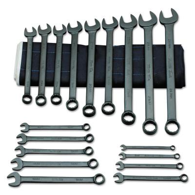 Martin Tools Combination Wrench Sets, 12 Points, Metric, Black, CB18KM