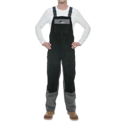 Weldas® FR Bib & Brace Combination Overall, Black/Gray, X-Large, 38-4340XL