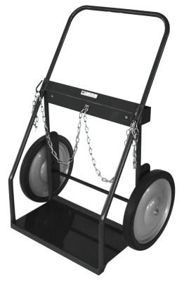 Milwaukee Hand Trucks Cylinder Trucks, Holds 2 Cylinders, 16 in Semi-Pneumatic Wheels, Red, 40875