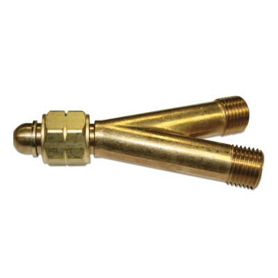 Western Enterprises Y Connections, 200 PSIG, Brass, Acetylene/Fuel Gases, 9/16 in - 18 (M), 102