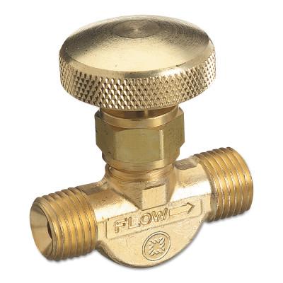 Western Enterprises Non-Corrosive Gas Flow Valves, 3,000 PSIG, Brass, Non-Corrosive Gases, 211-E