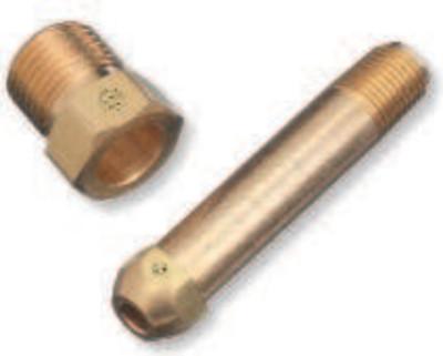 Western Enterprises Regulator Inlet Nipples, Industrial Mixtures of Oxygen, 1/4"(NPT), 3", CGA-296, 29-3