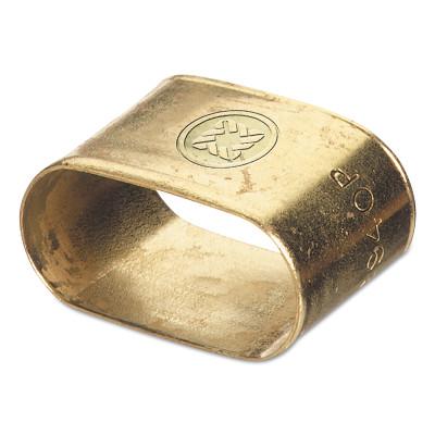 Western Enterprises Oval Brass Dual Hose Braces, Brass, 0.593 x 1.238 in, 453