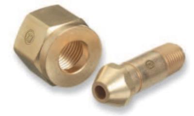 Western Enterprises Regulator Inlet Nipples, Acetylene (Commercial), 1/4" (NPT), 2 1/2" L, CGA-300, 616-3