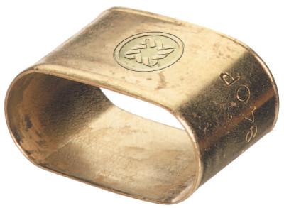 Western Enterprises Oval Brass Dual Hose Braces, Brass, 0.535 x 1.071 in, 9940-P