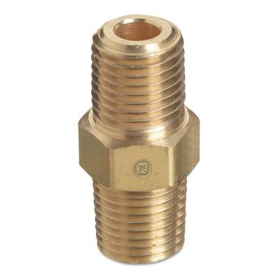 Western Enterprises Pipe Thread Hex Nipple, 3,000 psig, Brass, 3/4 in NPT Male, B-9HP