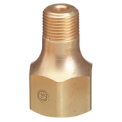 Western Enterprises Male NPT Outlet Adaptor for Manifold Pipelines, 3,000 psi, Brass, CGA-580 Female x 1/2 in NPT Male, B-72
