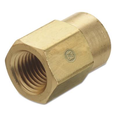 Western Enterprises Pipe Thread Reducer Couplings, Connector, Brass, 1/4 in (NPT); 3/8 in (NPT), BF-6-4HP