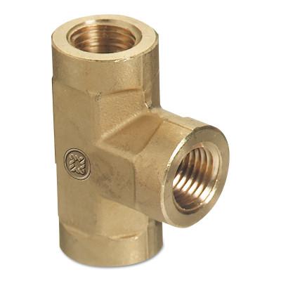 Western Enterprises Pipe Thread Tees, Connector, 3,000 PSIG, Brass, 3/8 in (NPT), BFT-6HP