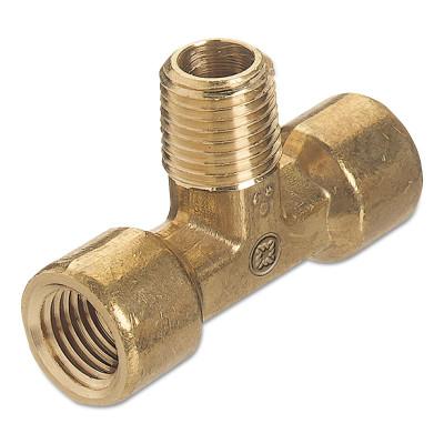 Western Enterprises Pipe Thread Tees, Connector, 1,000 PSIG, Brass, 1/4 in NPT (Branch), BMT-4LP