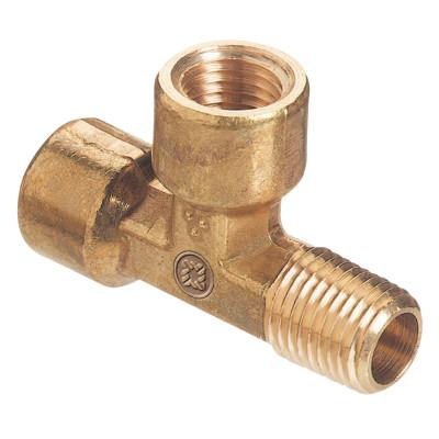 Western Enterprises Pipe Thread Tees, Connector, 3,000 PSIG, Brass, 1/4 in NPT (Street), BST-4HP