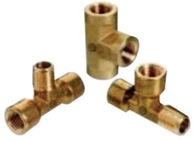 Western Enterprises Pipe Thread Tees, Connector, 1,000 PSIG, Brass, 1/4 in NPT (Street), BST-4LP