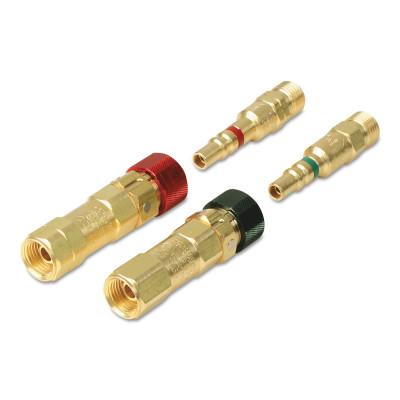 Western Enterprises Kwiklok OSHA Compliant Quick Connect, Brass, Fuel Gas/Oxygen, Torch to Hose, QDB40
