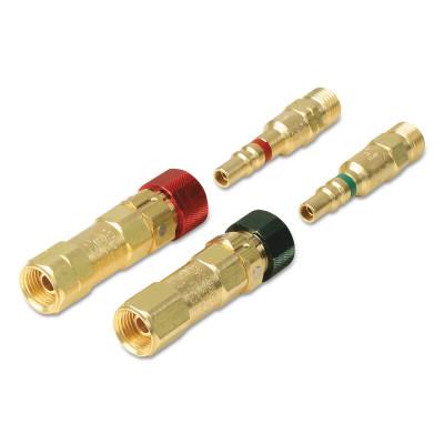 Western Enterprises Kwiklok OSHA Compliant Quick Connect, Brass, Fuel Gas/Oxygen, Hose to Hose, QDB50