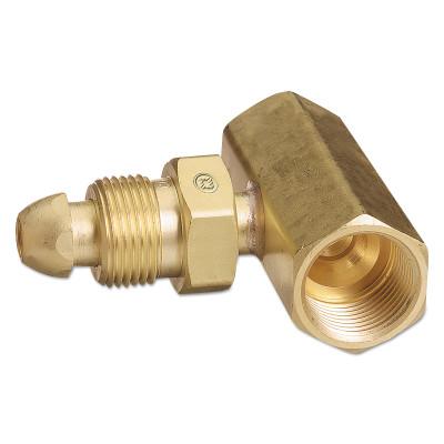 Western Enterprises Manifold Coupler Tees, Coupler w/Check Valve, Brass, POL Acetylene, T-15CV