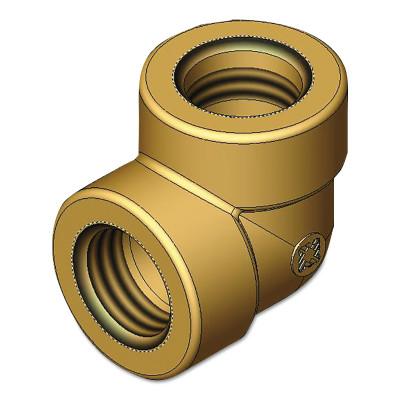 Western Enterprises Pipe Elbows, Adapter, 3000 PSIG, Brass, Elbow - 90 Deg, 3/4 in (NPT), WHF-4-11