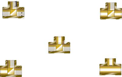 Western Enterprises Pipe Tees, Tee Adapter, 3000 PSIG, Brass, 1/2 in (NPT) Female, WHF-4-14