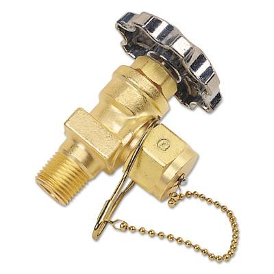 Western Enterprises Valves, Shut-Off Valve, 200 psi, Brass, Gas Tight Plug/Chain, Oxygen, WSV-1-1